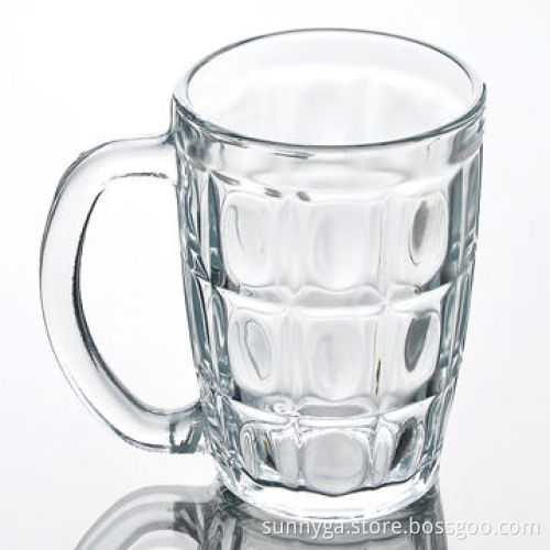 Large Capacity Transparent Beer Glass with Decal Printing